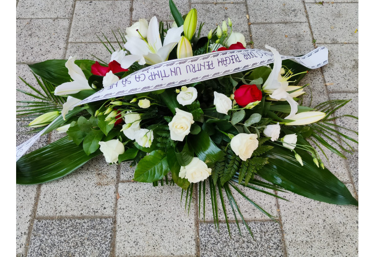 Aranjament Funerar Trandafiri Rosii F255